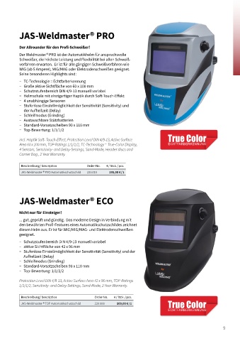 JAS-Weldmaster® Schweißerschutzhelm ECO TOP Zubehör optional PRO od 